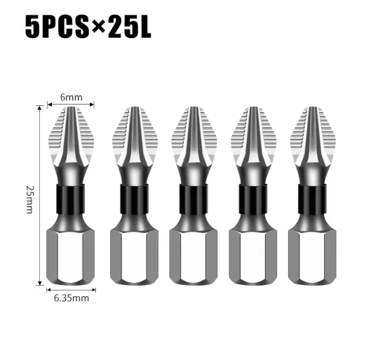 K5 S2 Magnetic Cross Head Screwdriver Bit Non Slip High Hardness Drill Bit 5A