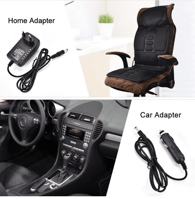 RelaxPro Heated Massage Chair Pad Back and Neck Massager Cushion