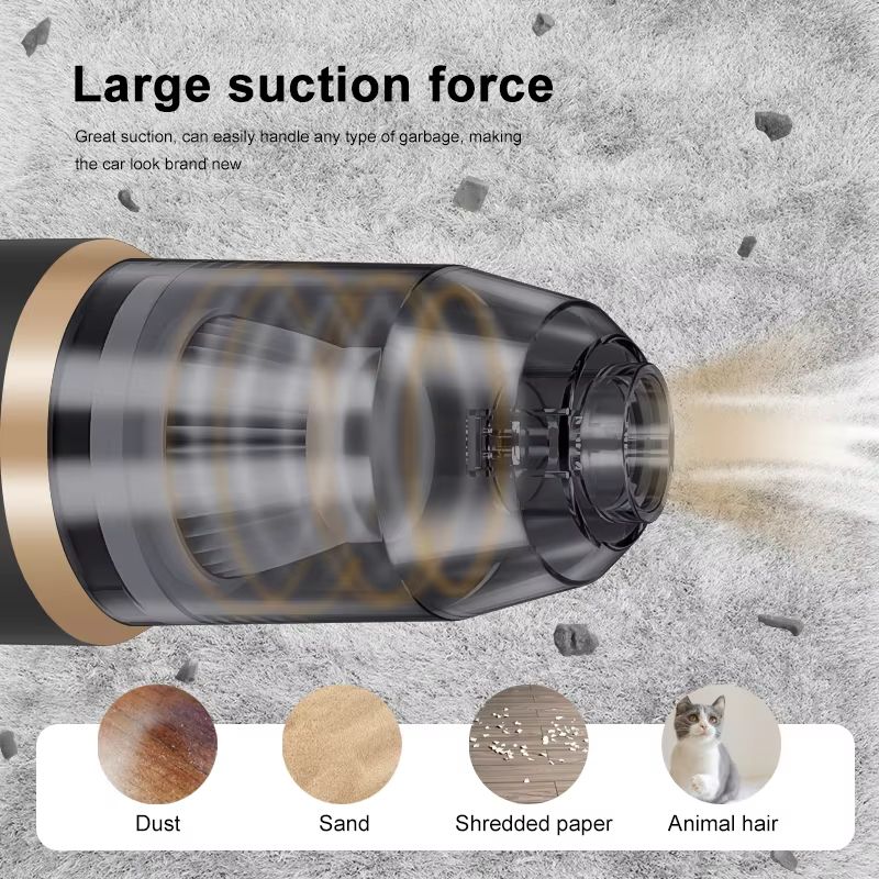 Wireless Car & Home Vacuum Cleaner – Portable High-Power Cleaning Machine