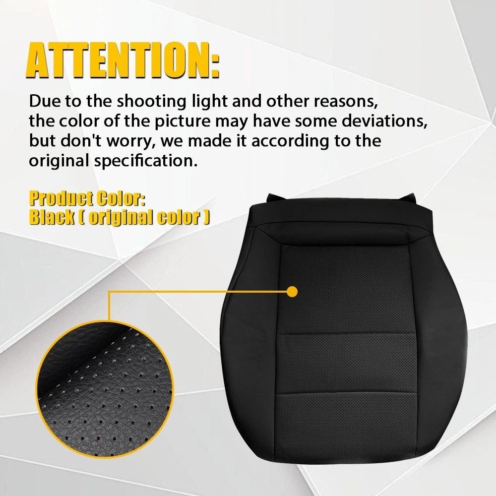 High-Quality Leather Driver Bottom Seat Cover, Wear-Resistant & Breathable