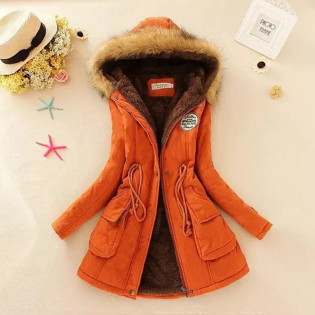 Womens Cotton Padded Hooded Winter Jacket