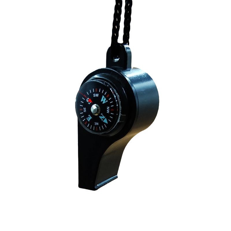 Multifunctional Outdoor Whistle with Compass & Thermometer Life-Saving Survival Tool for Sports and Adventures