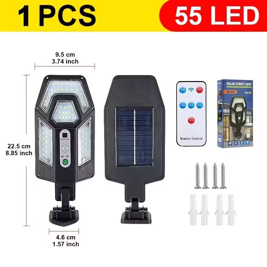 SolarBright 30000 LM Motion-Sensor Solar Garden & Street Light