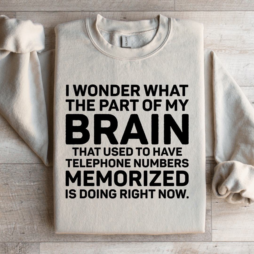 I Wonder What The Part Of My Brain Sweatshirt