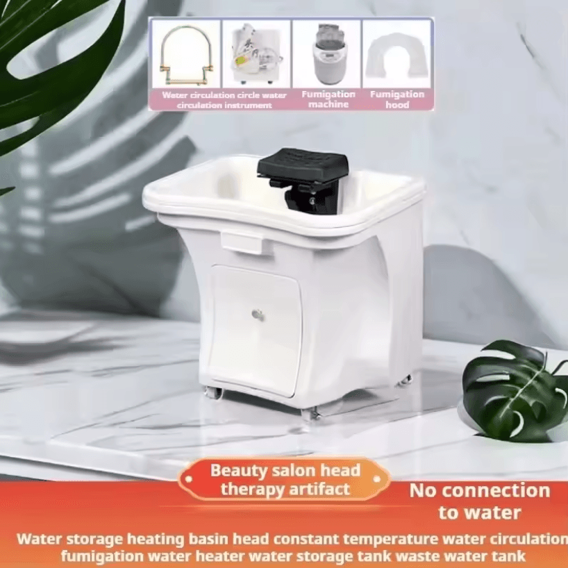 AquaFlow Mobile Shampoo Spa Chair with Water Circulation and Massage