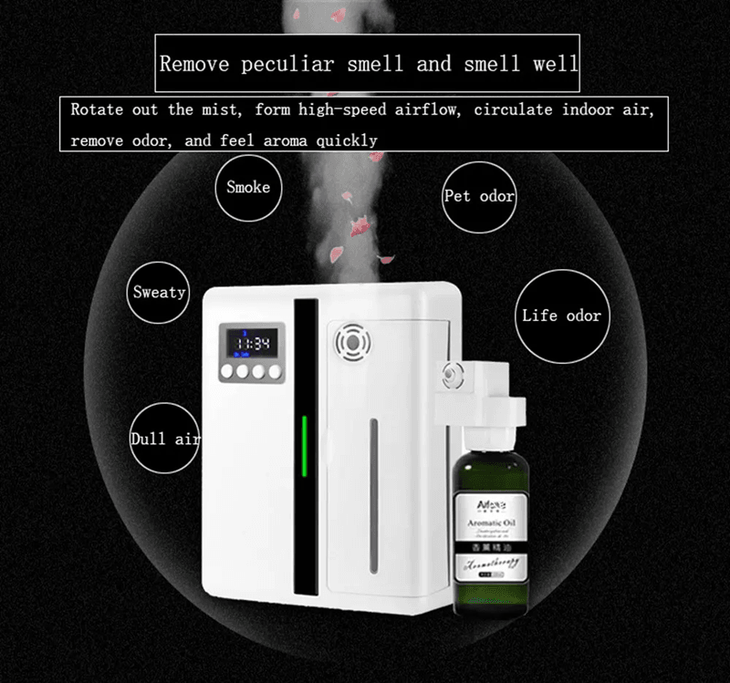 Scent Machine Aroma Diffuser Wall Mounted Hotel 160ML Aroma Diffuser With Fan Inside