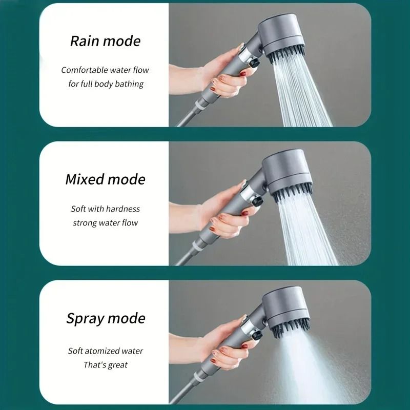 Adjustable Shower Head Rainfall High Pressure Large Flow Water Saving Shower Head