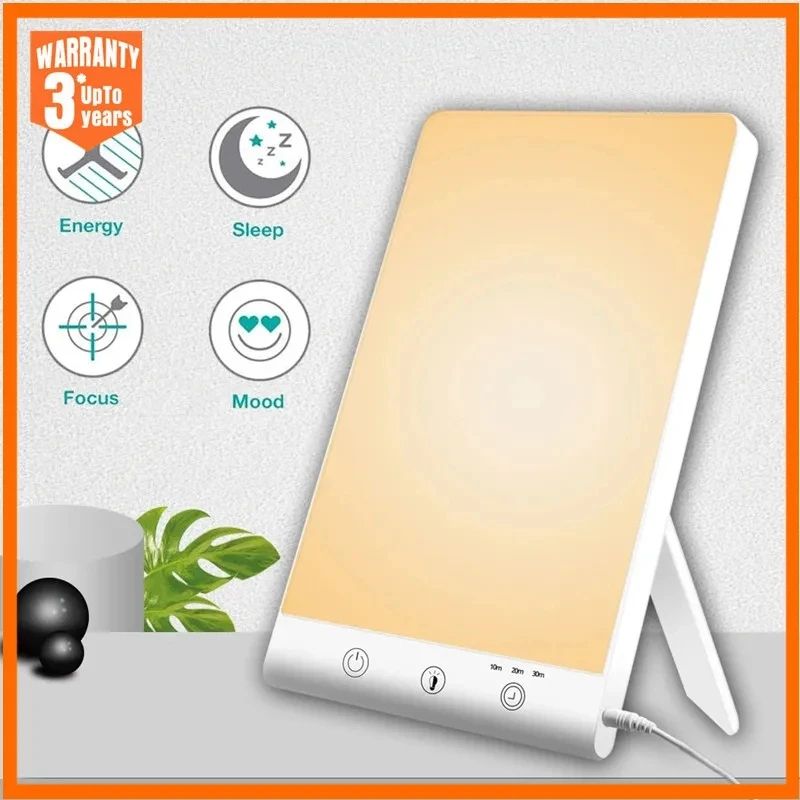 10,000 Lux SAD Light Therapy Lamp, Daylight Mood Booster 3200K, Touch Dimmable Winter Depression Light, Night Lamp