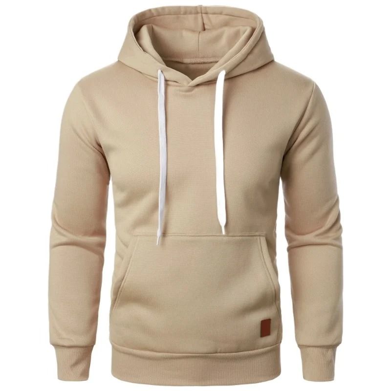 Mens Casual Hooded Drawstring Hoodie Lightweight Long Sleeve Pullover Sweatshirt
