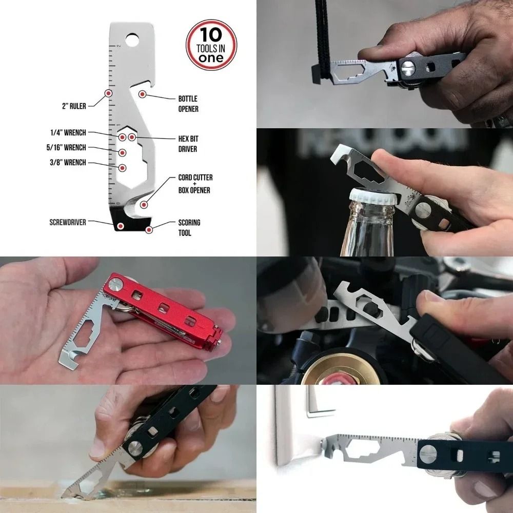 10 in 1 EDC Pocket Survival Tool Keychain