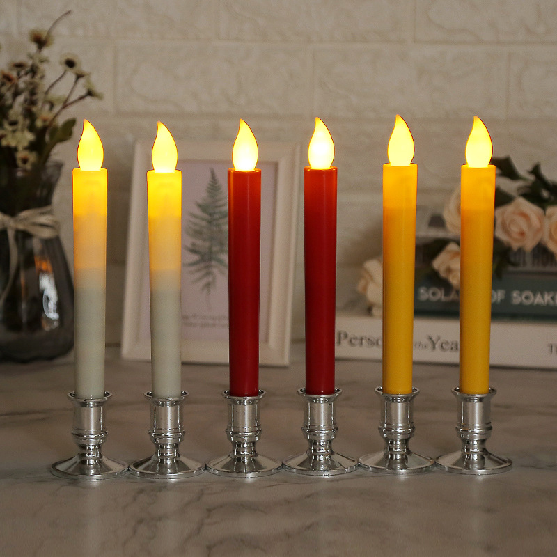 Silver Gold Taper Candle Holders Candlestick Rod Wax Base Home Decor Wedding