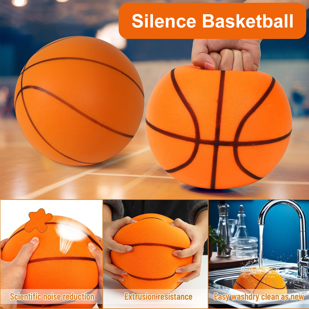 Indoor Basketball High Bounce Silent Dribbling Foam Ball Noiseless Non-deforming For Training