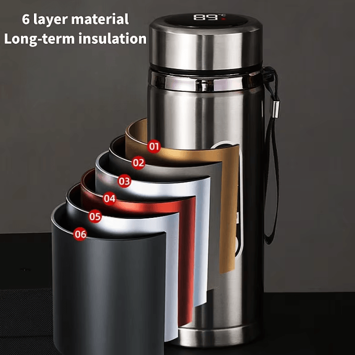 Smart LED Temperature Thermos Bottle – Stainless Steel Vacuum Flask for Hot & Cold Drinks
