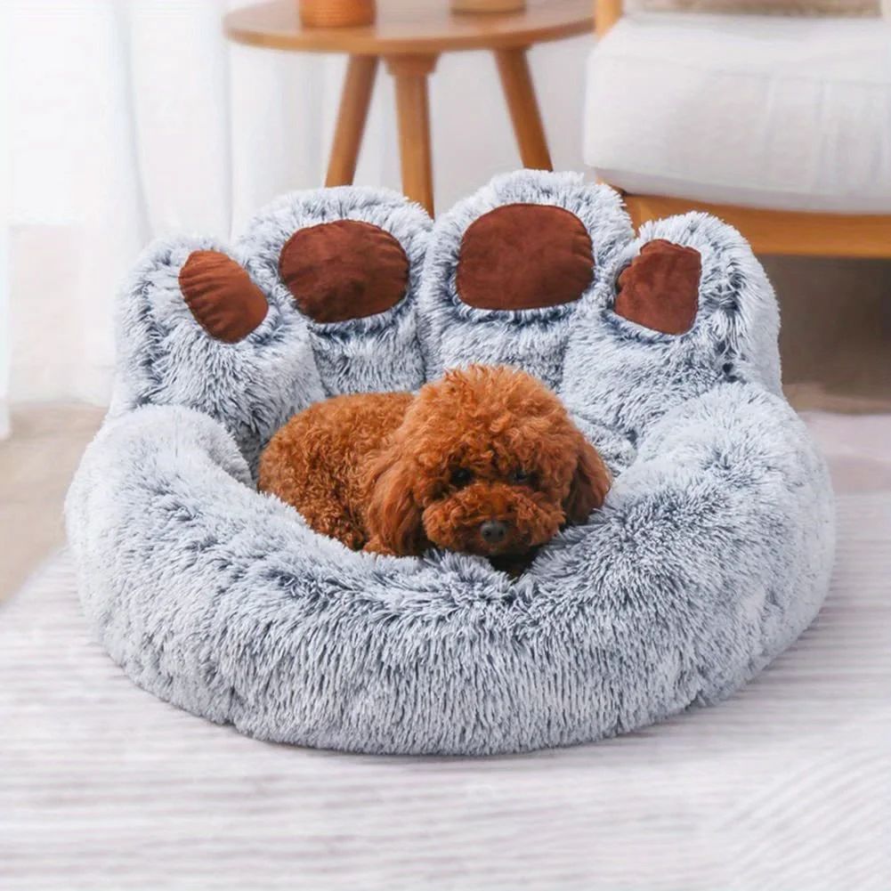 Bear Paw Shape Cozy Pet Sofa Bed