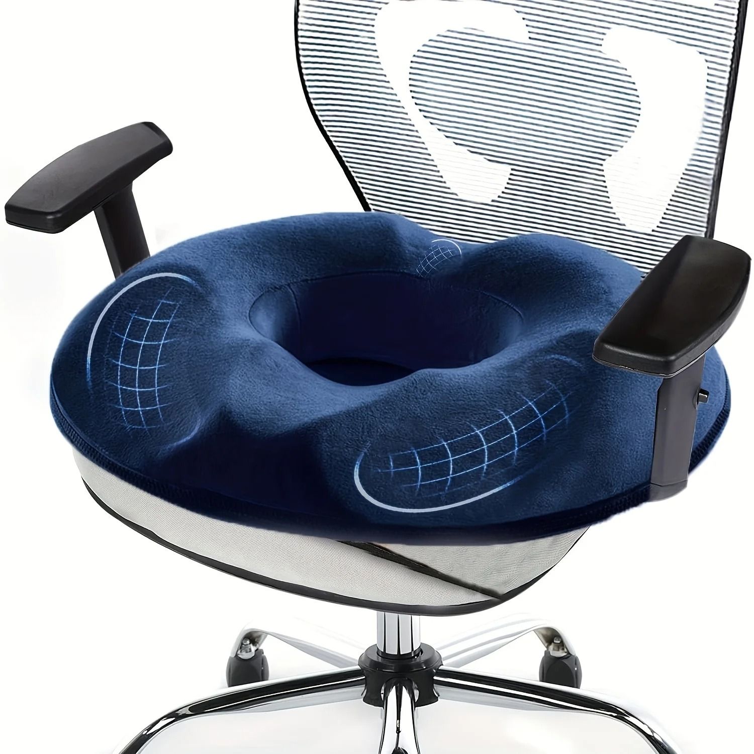 Corrective Memory Foam Donut Pillow Sciatica and Hemorrhoid Support Seat Cushion