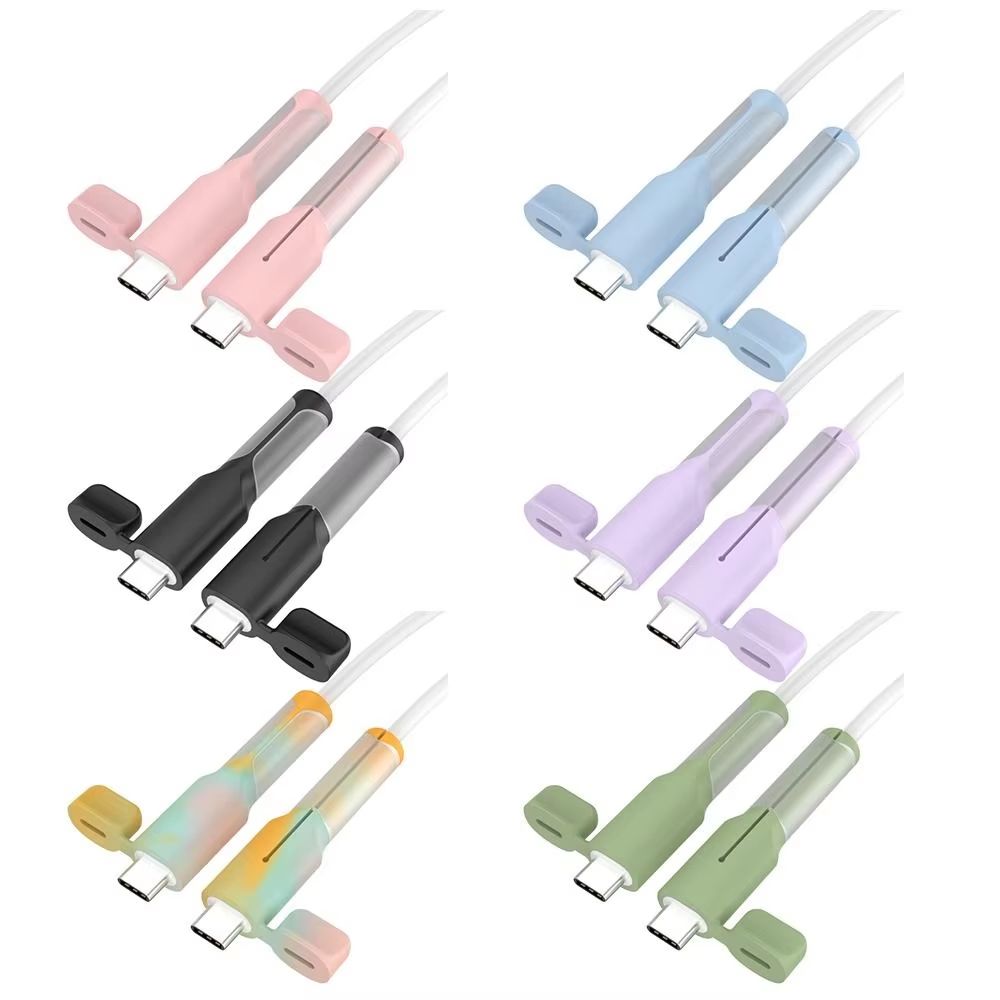 Soft Silicone Cable Protector for USB-C Charging Cables Practical Cable Accessory
