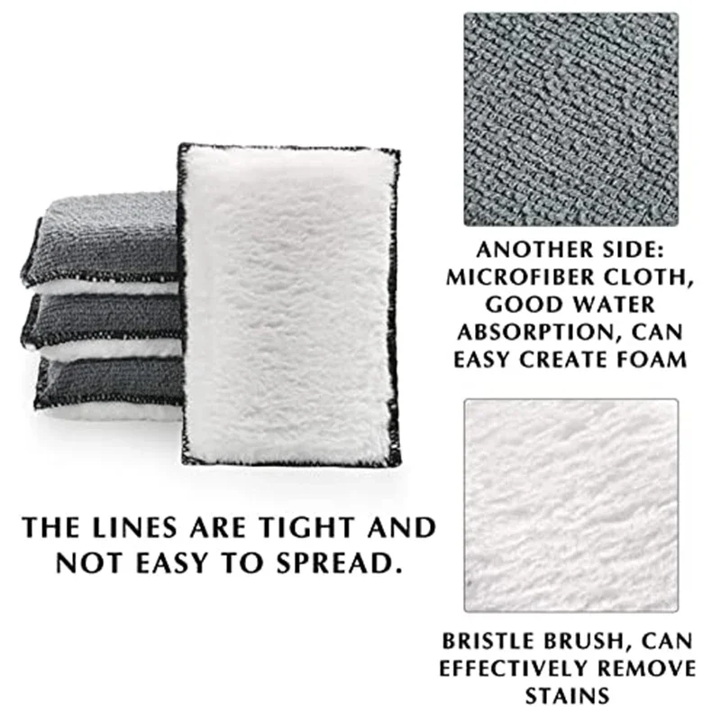 Car Leather Cleaning Microfiber Towel, Soft Double Side Scrubbing Sponge, Wax Sponge Auto Detailing Tools