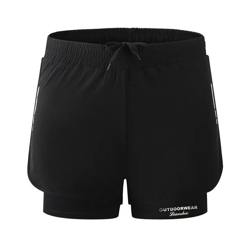 Mens Quick Dry Swim Trunks Two Layer Athletic Beach Shorts