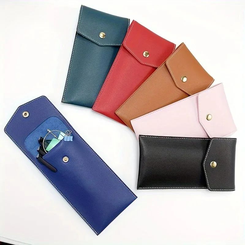 PU Leather Large-Capacity Pencil and Stationery Case