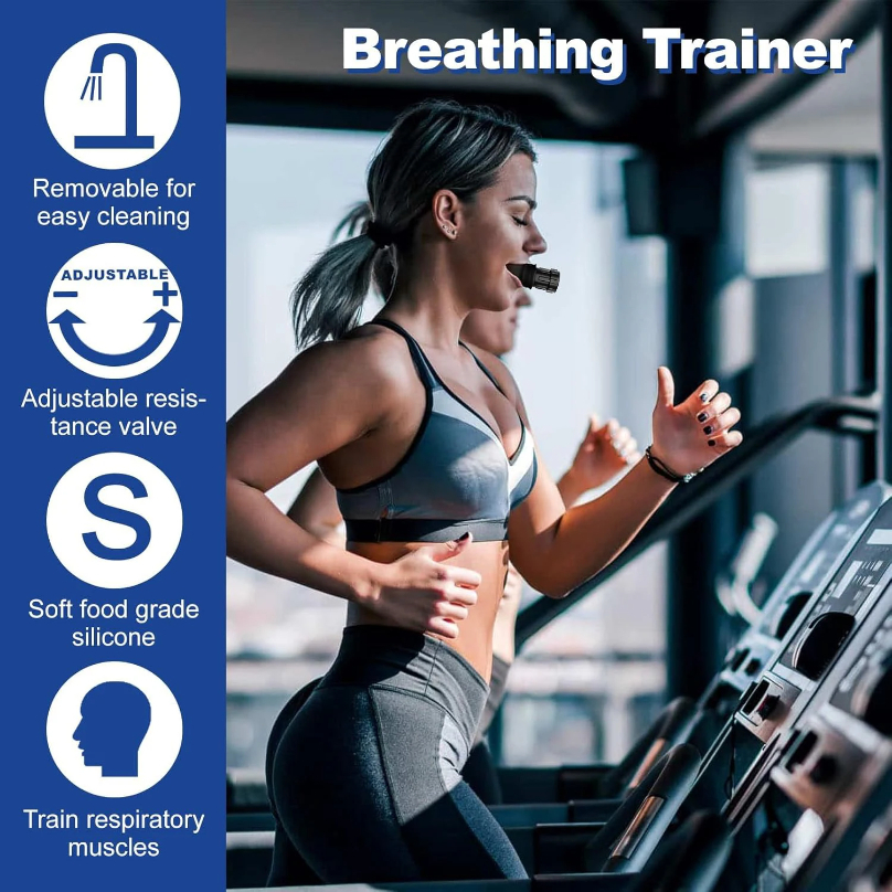 Durable Breathing Trainer Lung Flexer, Fitness Exerciser for Respiratory Health and Adjustable Breath Capacity