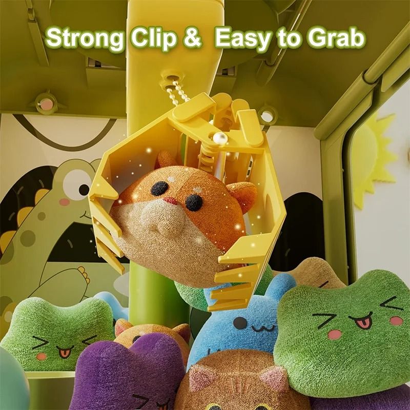 Dinosaur Claw Machine Toy with Music and Adjustable Arm