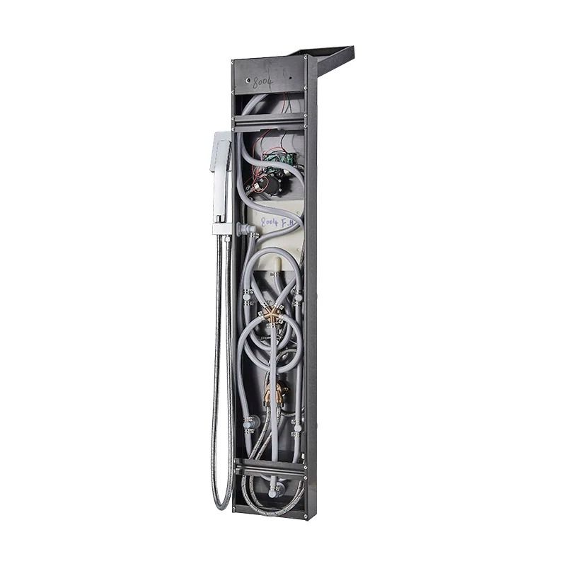 LED Rainfall Shower Panel with Digital Display and Massage Jets