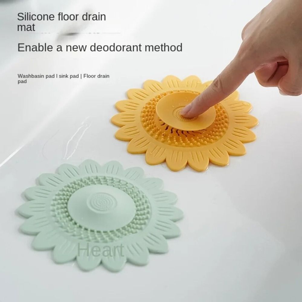 Press Pop Silicone Drain Hair Catcher Anti Clog Floor Filter Cover