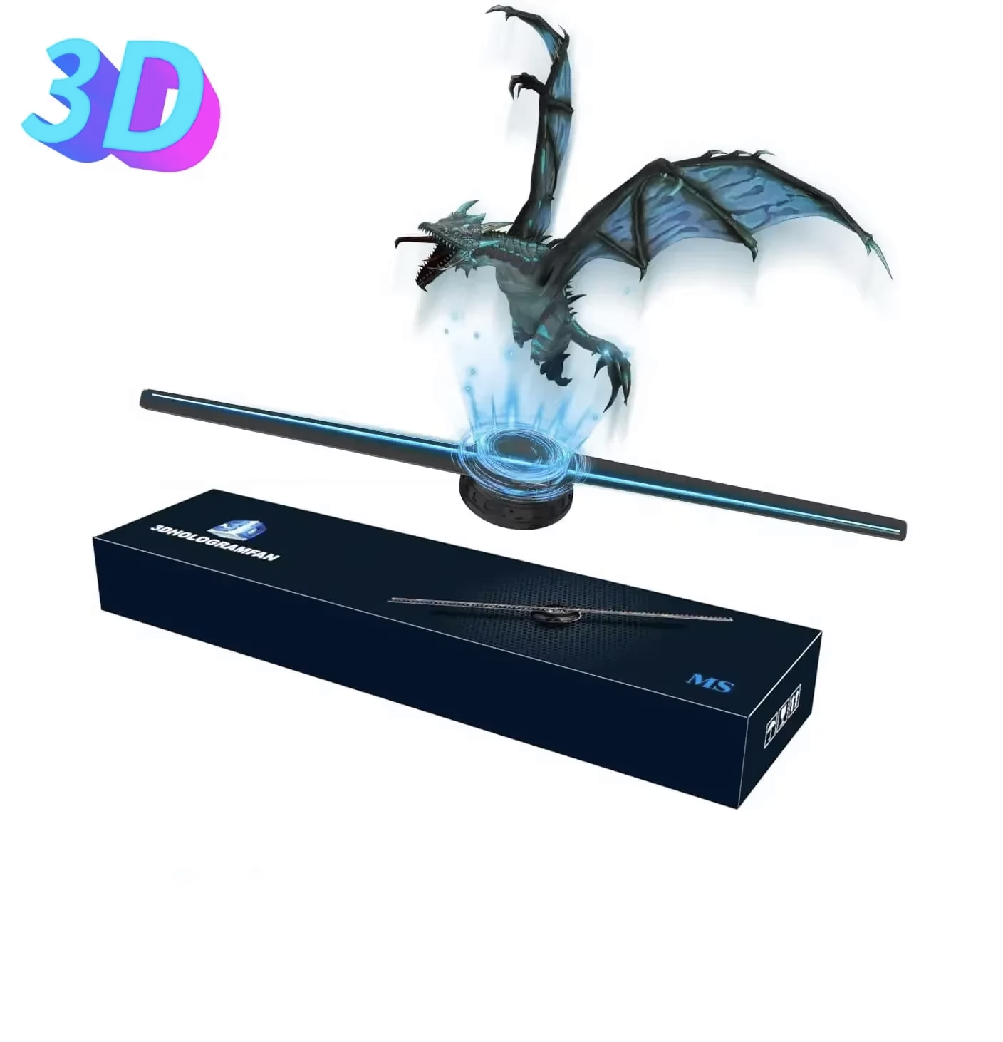 42CM 3D Hologram Fan HD Holographic Projector for Stores & Parties