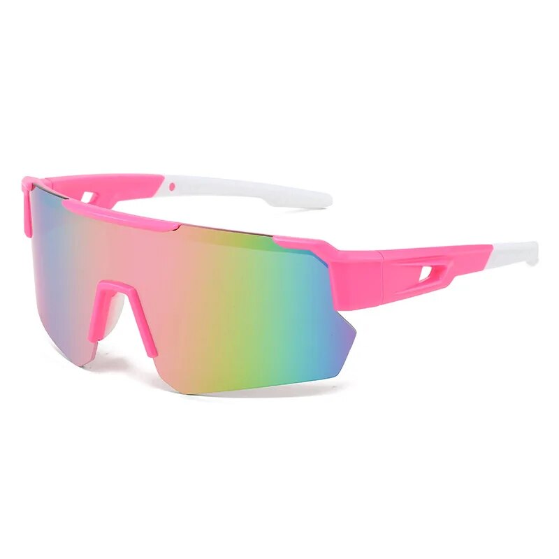 Colorful Pink UV Windproof Outdoor Cycling Sunglasses for Men and Women, Mountaineering Goggles
