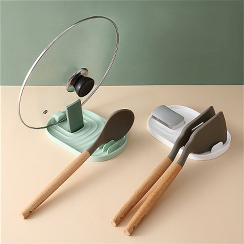 Kitchen Pot Cover Storage Rack Soup Ladle Pancake Turner Dish Drain Scoop Holder Organizer Kitchen Gadgets Accessories