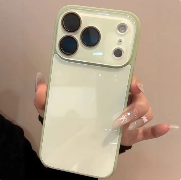 Luxury iPhone Tempered Glass Case Shockproof Hard Back with Camera Protection