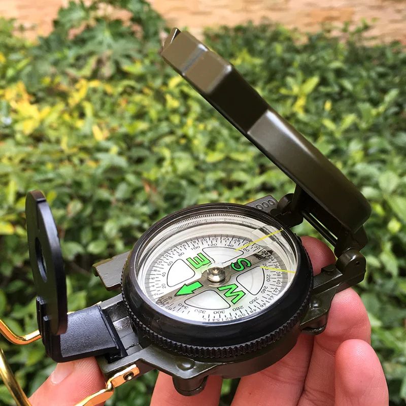 High Precision Lensatic Compass Military Folding Camping Compass