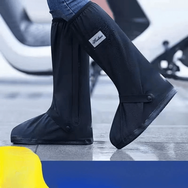 Reusable Waterproof Shoe Covers Non Slip Boot Protectors for Motorcycle and Bicycle Riders