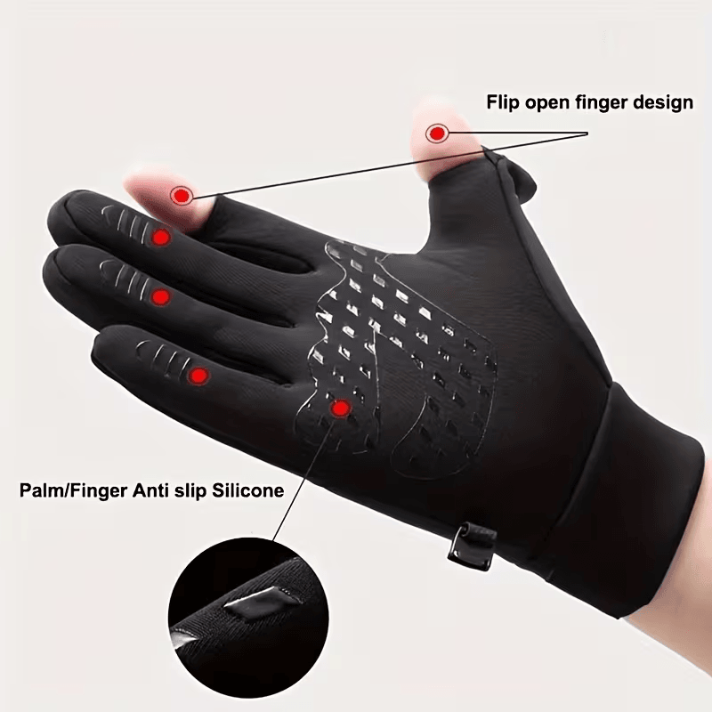 FrostGrip Flip-Open Winter Gloves | Stay Warm & Text with Ease in Cold Weather