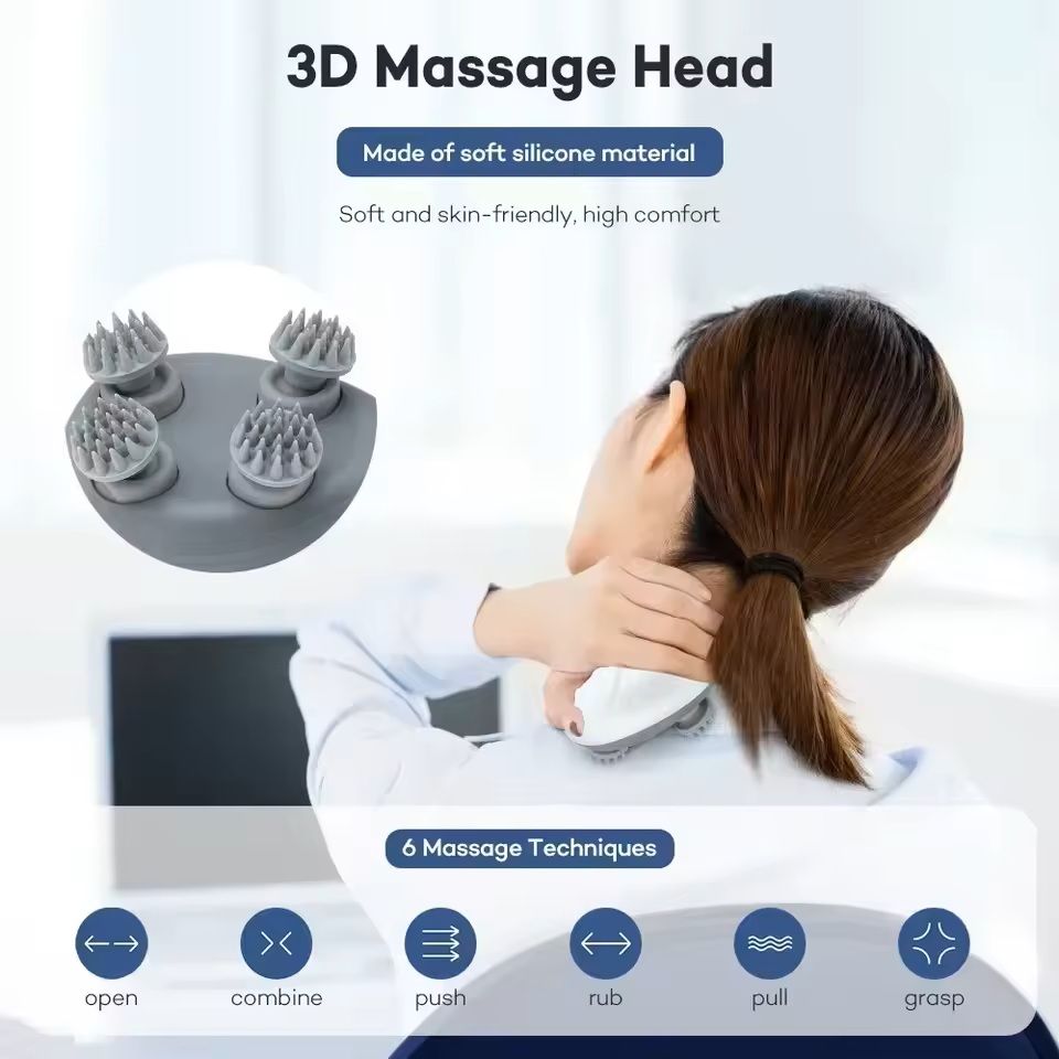 Electric Scalp Massager with Red Light Therapy
