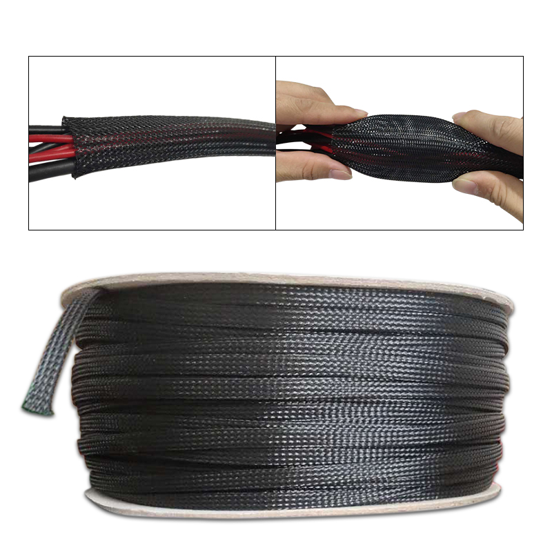 Insulated Wire Cable Sleeving for Gland Protection Durable Braided Cable Sleeve for Wiring Safety