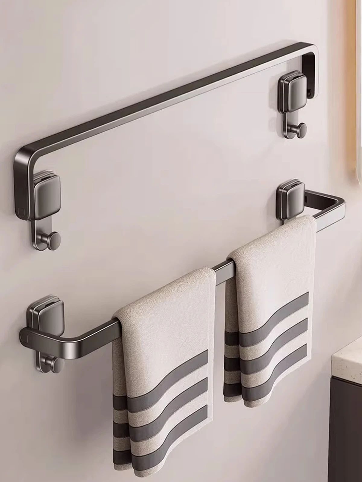 Suction Cup Folding Bathroom Towel Rack