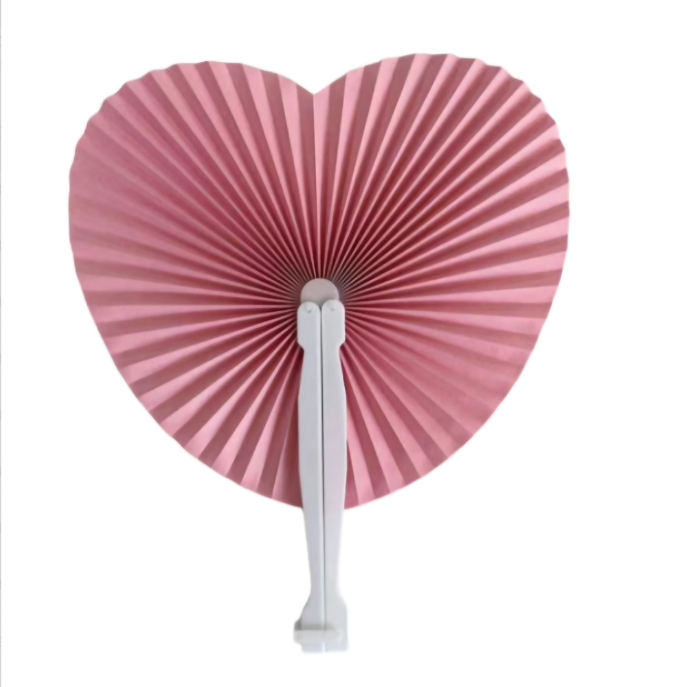 White Folding Paper Fan for Baby Shower, Kids Birthday Party, Wedding Guest Gifts