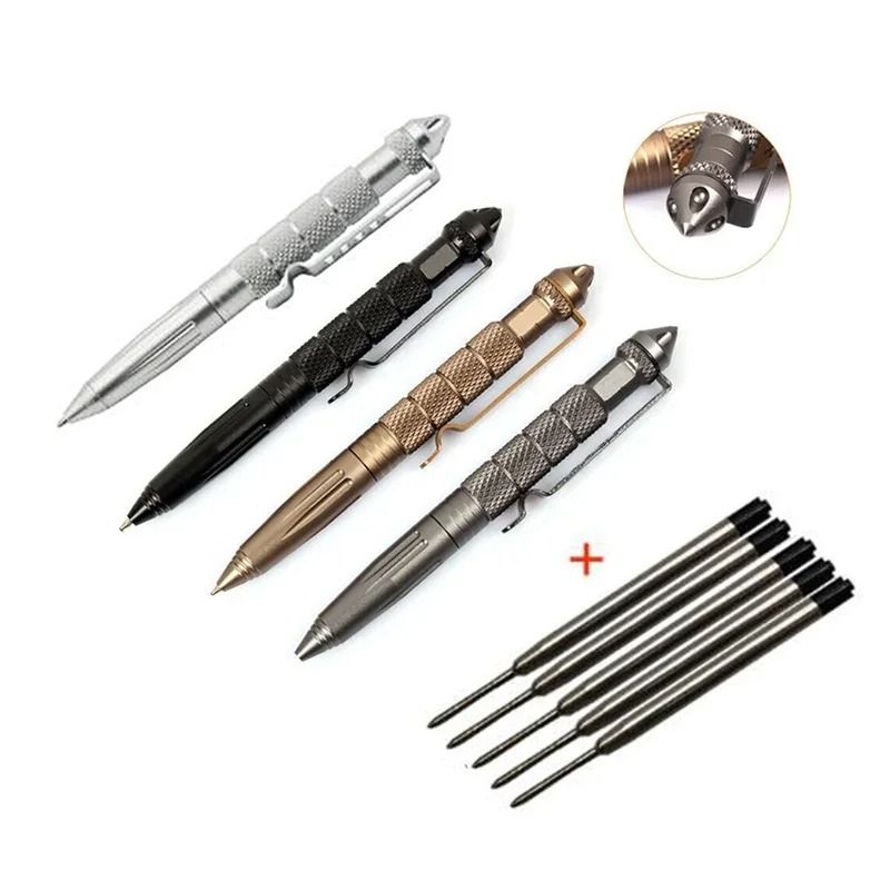 Multifunction Tactical Pen Durable Metal Writing Tool for Outdoor and Emergency Use