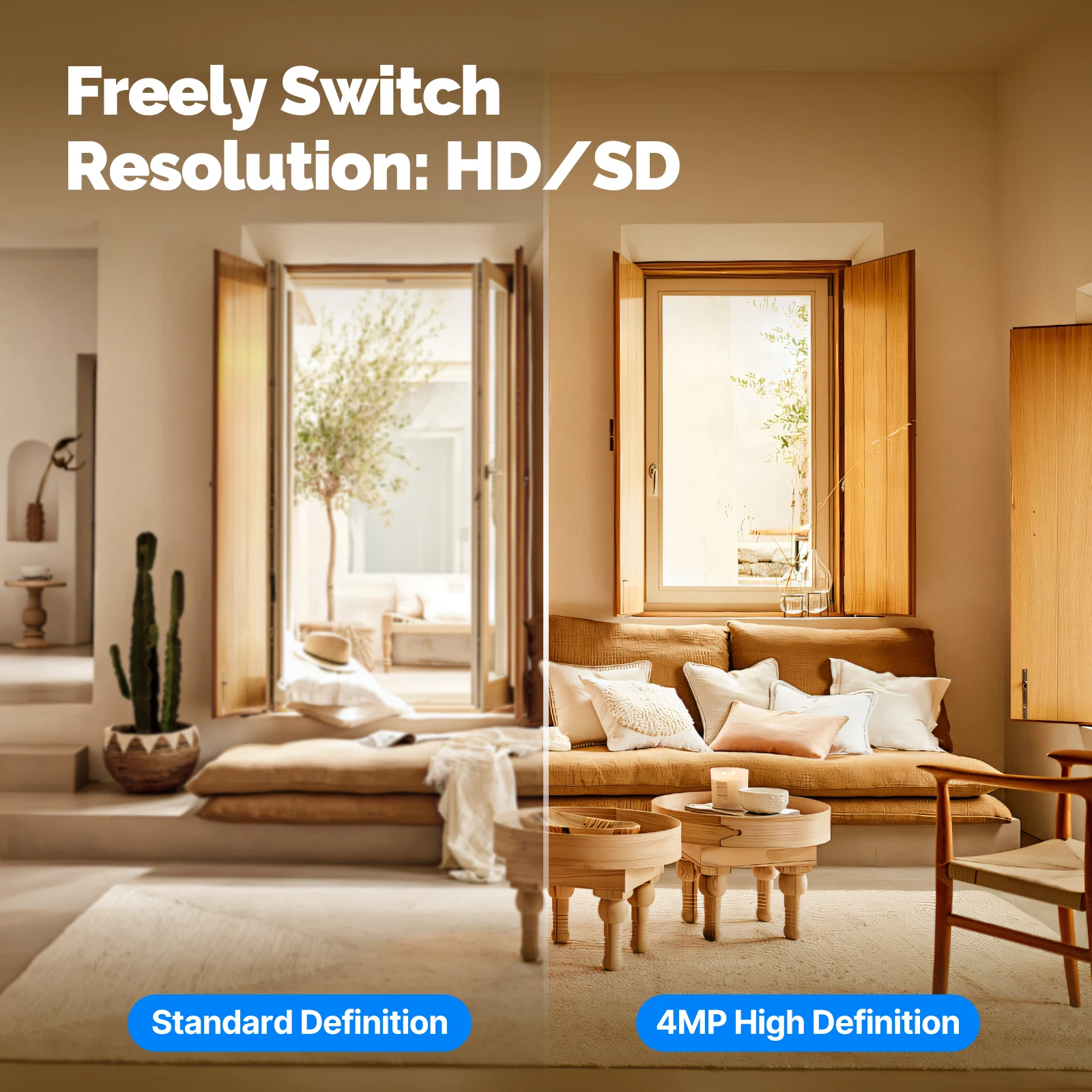WiFi Indoor Pan/Tilt Smart Security Camera, Motion & Sound Detection, Infrared Night Vision, Panoramic Patrol