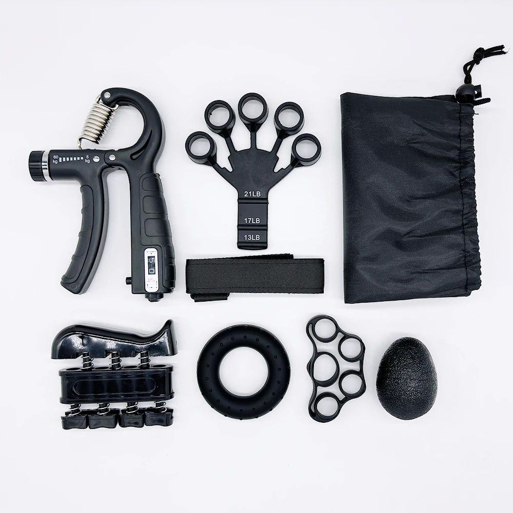 GripForce Adjustable Hand Grip Strengthener – Countable R-Type Finger & Wrist Trainer