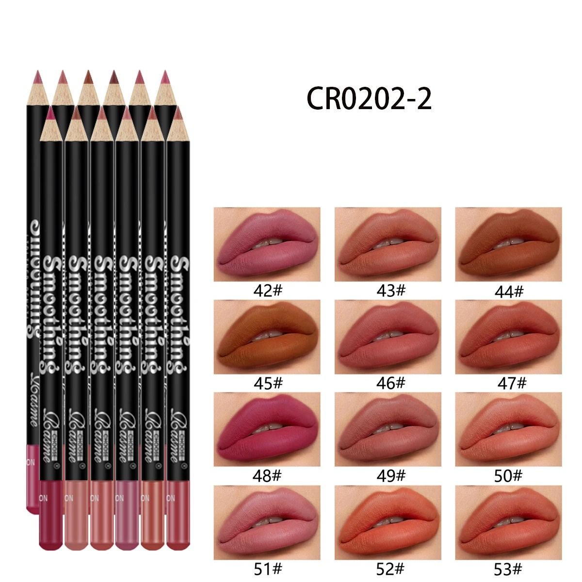 12-Piece Professional Lip Liner and Matte Lipstick Set