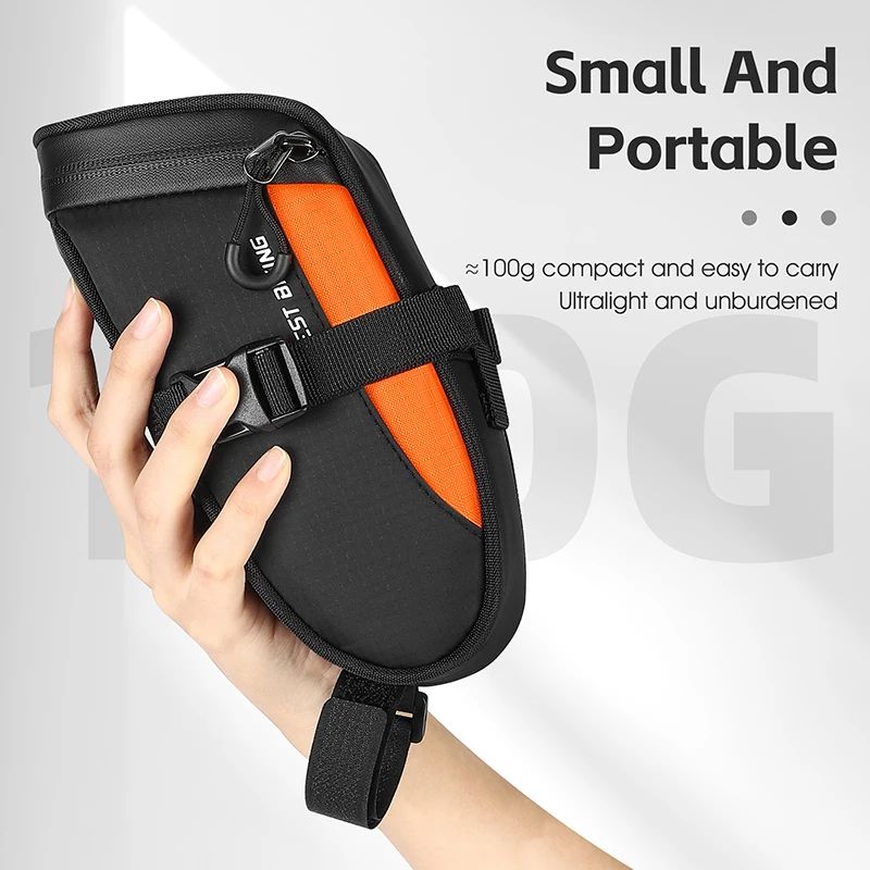 WEST BIKING Reflective Waterproof Bike Saddle Bag 1.2L Ultralight Tail Bag