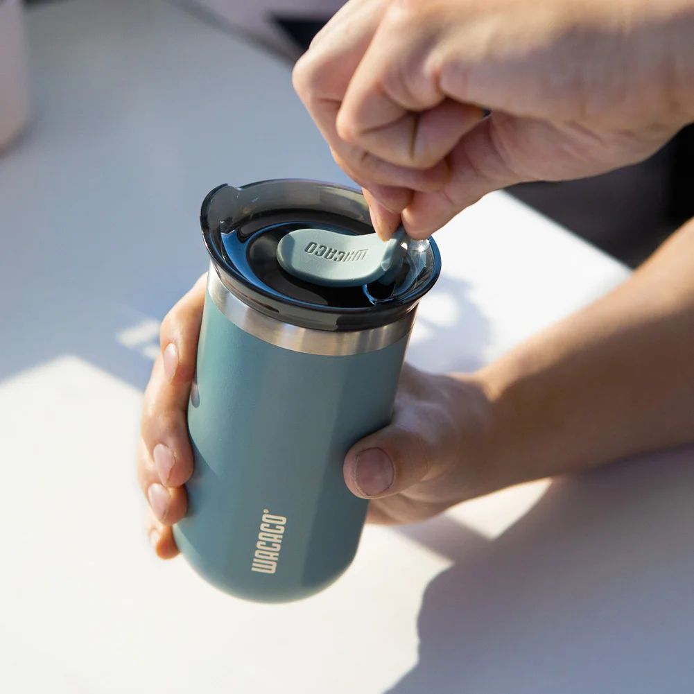 WACACO Octaroma Vacuum Insulated Travel Coffee Mug – Double-Wall Stainless Steel Tumbler