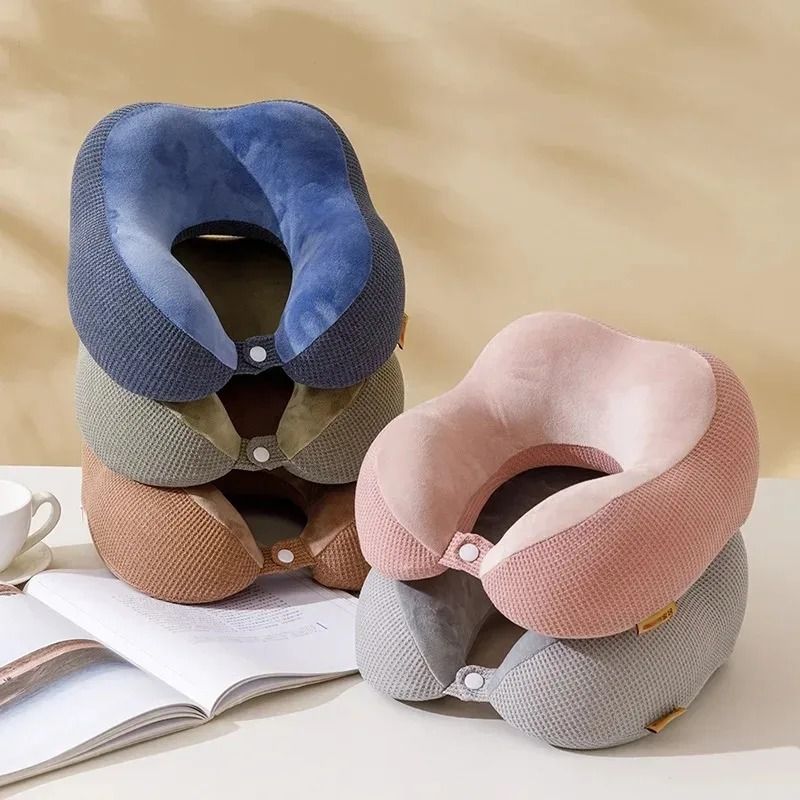 Memory Foam U Shaped Neck Pillow Ergonomic Travel and Airplane Neck Support Pillow