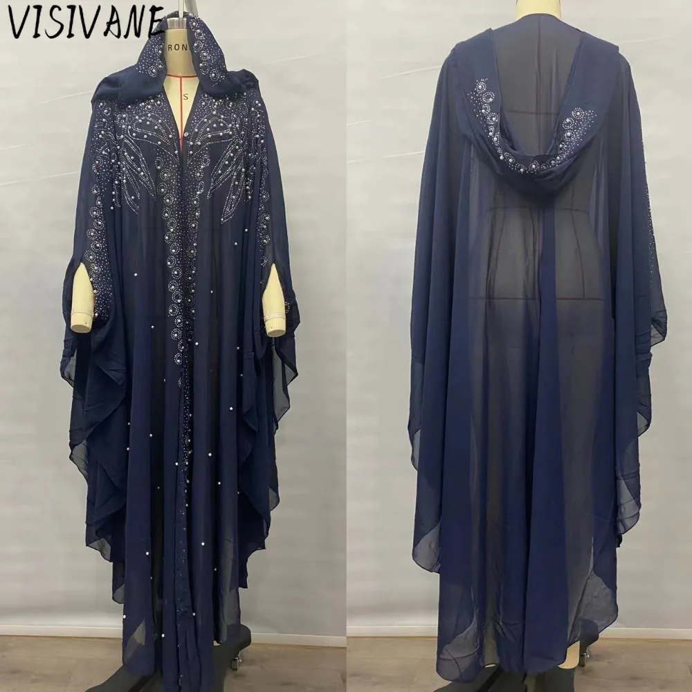 Vintage Thin Hooded Cloak Women Clothing Cape Dress, Fashion Ponchos, Coats & Jackets with Bling Diamond Party Style