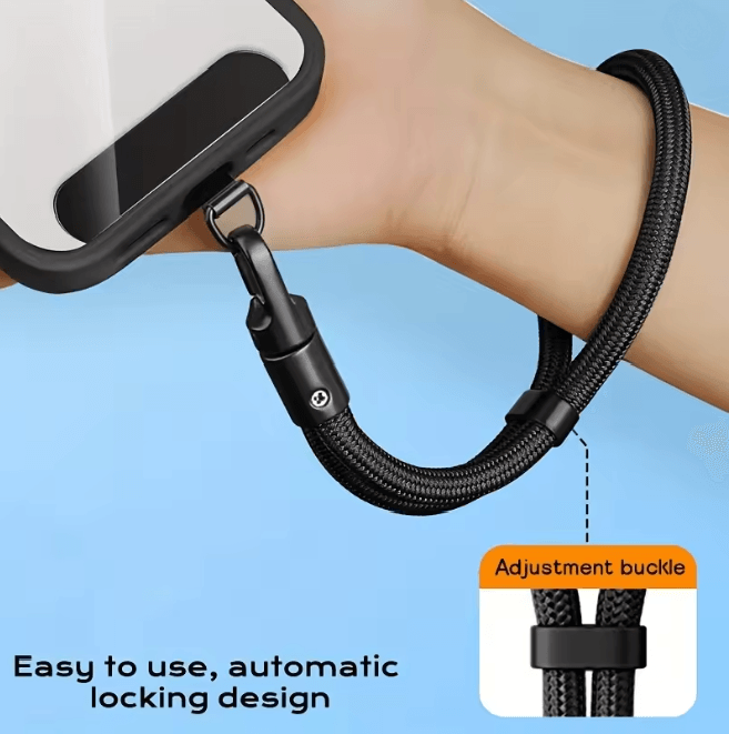 Adjustable Phone Lanyard Strap Clip Holder for Crossbody Neck and Wrist Carry