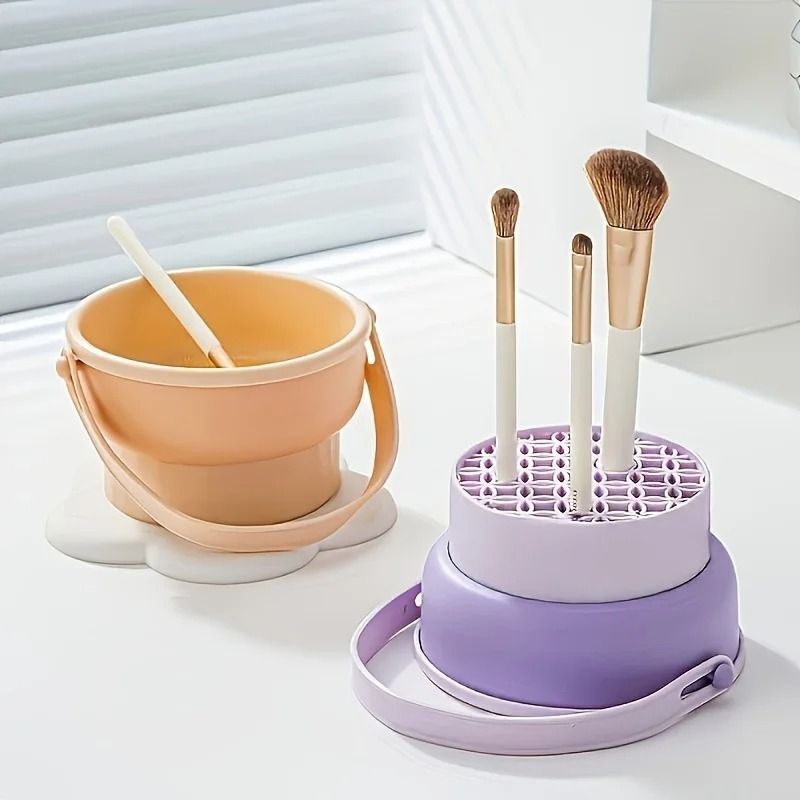 Multi-Functional Makeup Brush Cleaning Bowl and High-Performance Silicone Drying Architecture