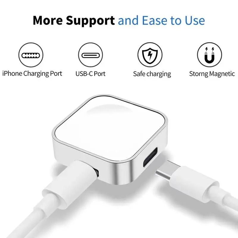 Portable Dual Port Wireless Charger for Apple Watch