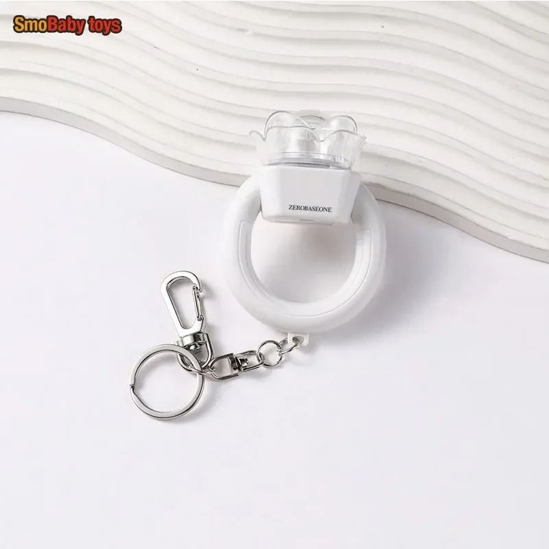 Kpop Mini Light Stick Keychain with Battery Powered Creative Light Up Keyring Gift